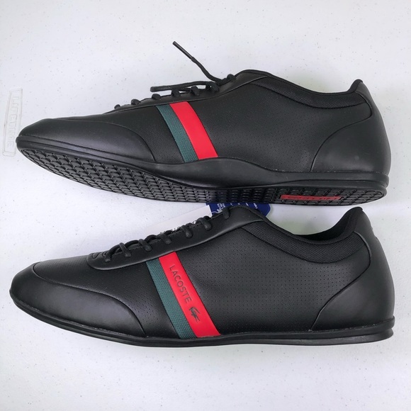 Lacoste Storda 318 Mens Sneakers Leather Black NWB - Picture 3 of 9